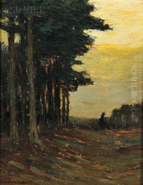 Edge Of The Pine Grove Oil Painting by Charles Warren Eaton