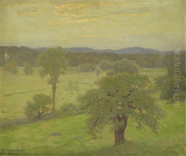 Verdant Landscape Oil Painting by Charles Warren Eaton