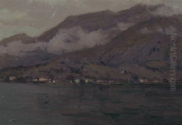 View Of Lake Como, Italy Oil Painting by Charles Warren Eaton