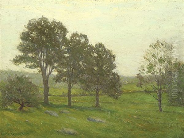 Summer Landscape (probably Bloomfield, Nj) Oil Painting by Charles Warren Eaton