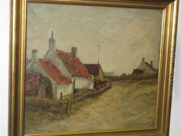 Country Path Bear Bruges Oil Painting by Charles Warren Eaton