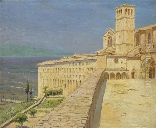 Basilica Di San Francesco, Assisi Oil Painting by Charles Warren Eaton