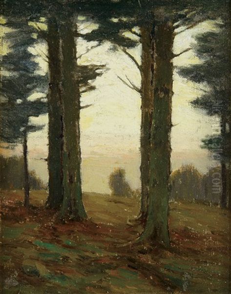 Forest Clearing At Dusk Oil Painting by Charles Warren Eaton