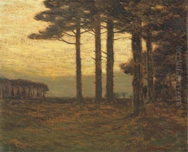 Sunset Glow Oil Painting by Charles Warren Eaton