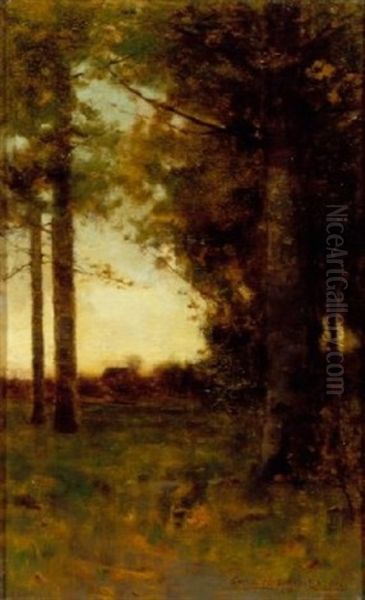 Towards A Clearing - Dusk Oil Painting by Charles Warren Eaton