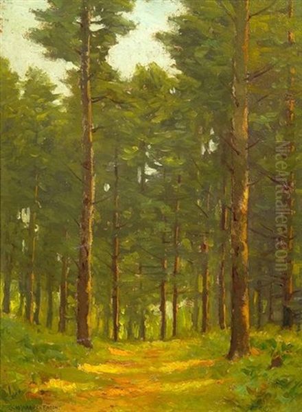 The Wood Road Oil Painting by Charles Warren Eaton