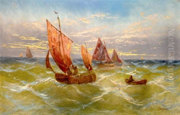 Segelboote Auf Offener See Oil Painting by Charles Warren Eaton