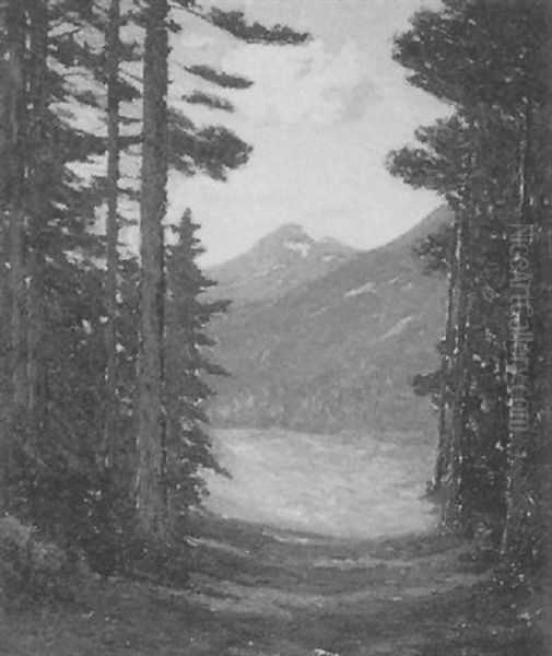 Through The Woods, Glacier Park Oil Painting by Charles Warren Eaton