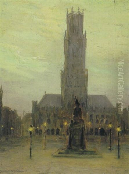 The Belfry Of Bruges Oil Painting by Charles Warren Eaton