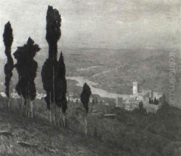 Assisi Oil Painting by Charles Warren Eaton