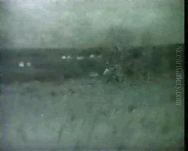 Distant Houses Oil Painting by Charles Warren Eaton