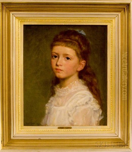 Portrait Of A Girl In White by Wyatt Eaton