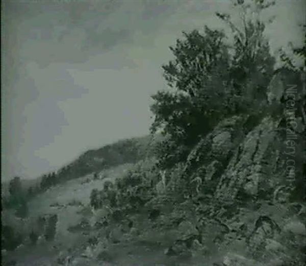 Kahwildrudel Im Harz Oil Painting by Fritz Carl Werner Ebel