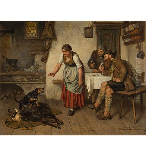 Heimkehr Von Der Jagd Oil Painting by Adolf Eberle