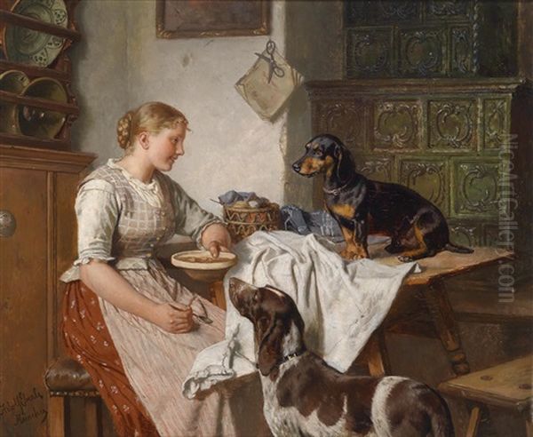 Hungrige Gesellen Oil Painting by Adolf Eberle