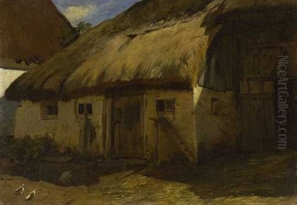 Bauernhof Oil Painting by Adolf Eberle