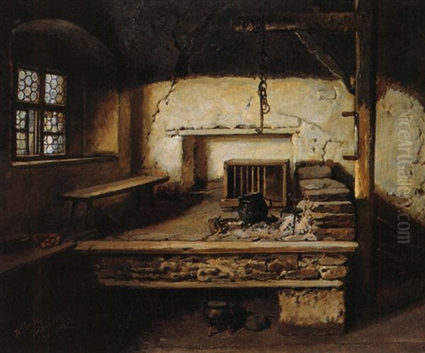 Der Kuchenherd Oil Painting by Adolf Eberle