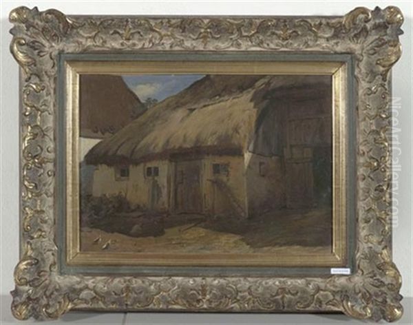 Bauernhof Oil Painting by Adolf Eberle