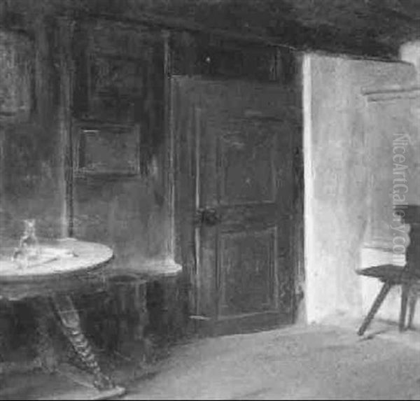 In Der Stube Oil Painting by Adolf Eberle