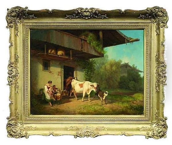 Landliche Idylle Oil Painting by Robert Eberle