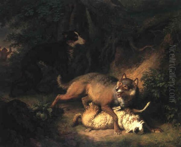 Das Gerissene Schaf Oil Painting by Robert Eberle