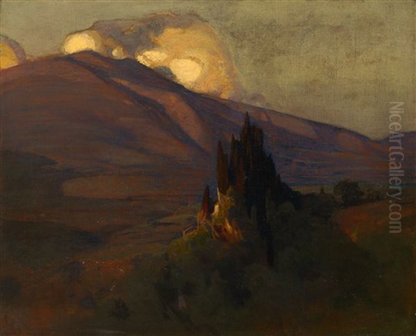 In The Mountains Of Tuscany Oil Painting by Alfred Rudolfovich Eberling