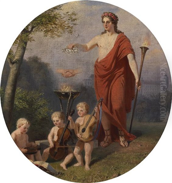 Allegorie Auf Die Wahrheit Und Toleranz Oil Painting by Anton Ebert