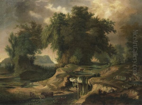 In Den Pontinischen Sumpfen Oil Painting by Carl Ebert