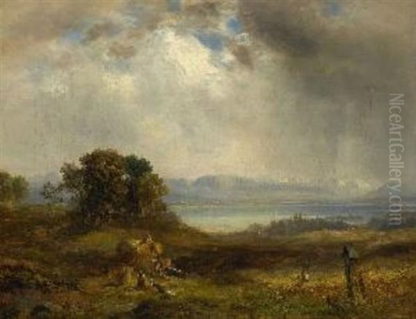 Sommertag Am Starnberger See Oil Painting by Carl Ebert