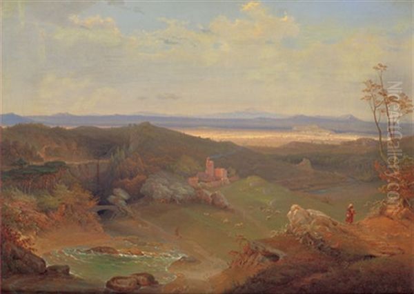 Landschaft Bei Olevano by Carl Ebert