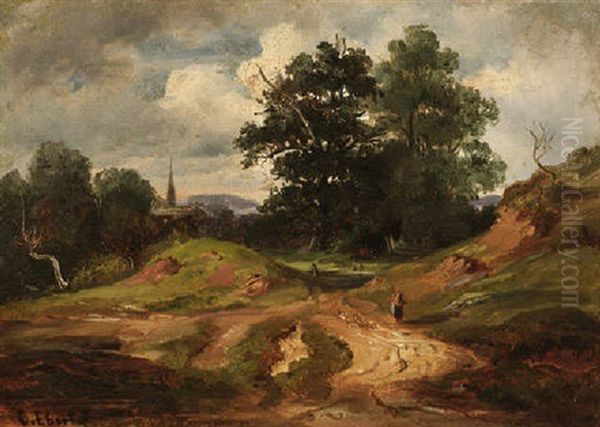 Bayerische Landschaft Oil Painting by Carl Ebert