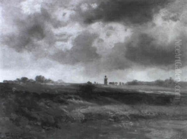 Aufziehendes Gewitter Oil Painting by Carl Ebert