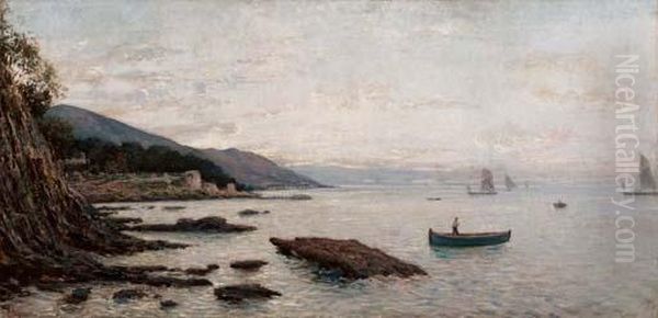 Marina Ligure Oil Painting by Carlo Arpini