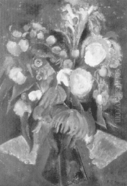 Blumenstilleben Oil Painting by Josef Eberz