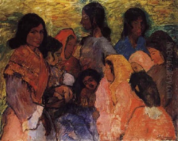 Gitanas Oil Painting by Juan de Echevarria