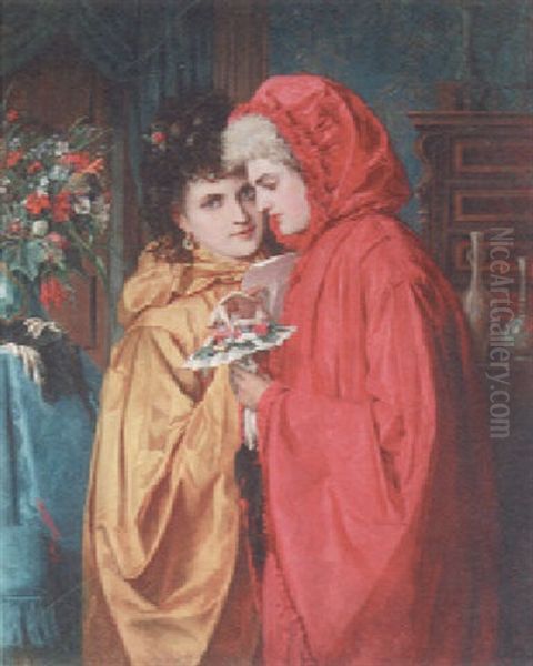 Secrets Oil Painting by Adolf Echtler