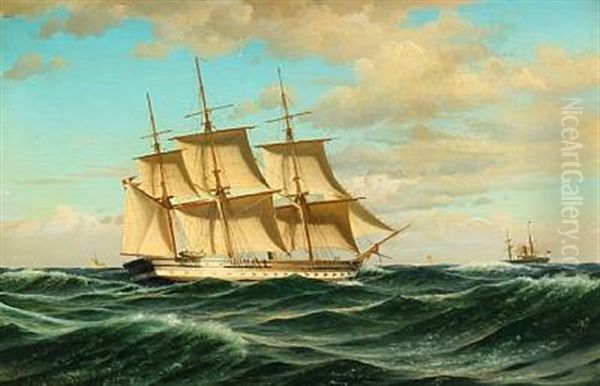 Fregatten Jylland Under Sejl (the Danish Frigate Jylland) by Christian Frederic Eckardt