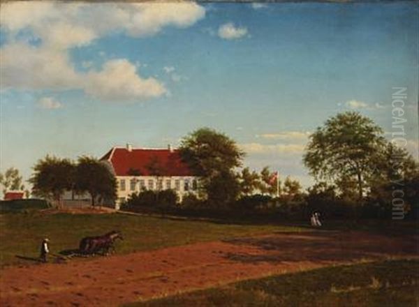 Prospect Of The Estate Henriettelyst Oil Painting by Christian Frederic Eckardt