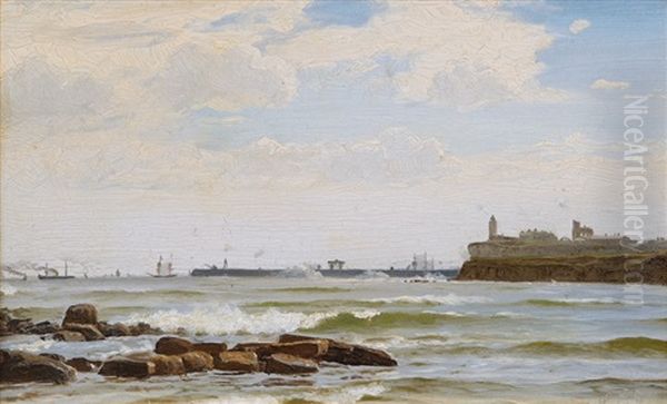 Harbour Of Plymouth Oil Painting by Christian Frederic Eckardt