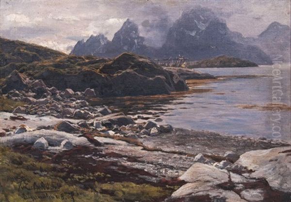 Digermulen Auf Lofoten Oil Painting by Karl Paul Themistocles von Eckenbrecher