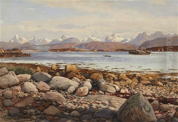 Spitzbergen Oil Painting by Karl Paul Themistocles von Eckenbrecher