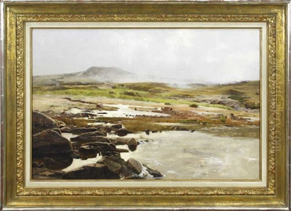 Norwegische Landschaft Oil Painting by Karl Paul Themistocles von Eckenbrecher