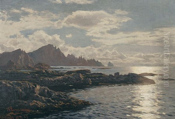 Andenas. Die Nordspitze Der Lofoteninsel Oil Painting by Karl Paul Themistocles von Eckenbrecher