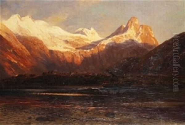 Romsdalshorn Oil Painting by Karl Paul Themistocles von Eckenbrecher