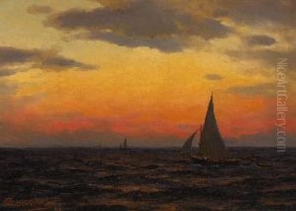 Sommerabend Im Mittelmeer Oil Painting by Karl Paul Themistocles von Eckenbrecher