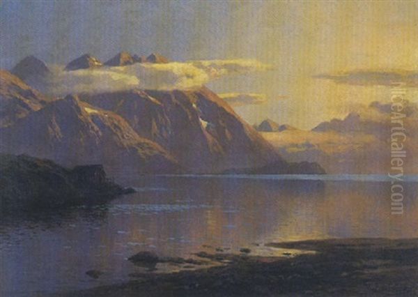 Morgen Am Raftsund Oil Painting by Karl Paul Themistocles von Eckenbrecher