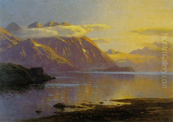 Morgen Am Raftsund Oil Painting by Karl Paul Themistocles von Eckenbrecher