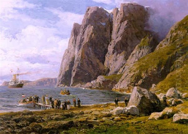 Am Fuse Des Nordkaps Oil Painting by Karl Paul Themistocles von Eckenbrecher