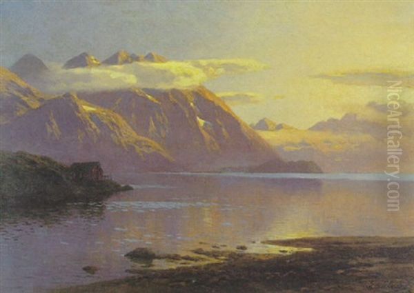 Morgen Am Raftsund Oil Painting by Karl Paul Themistocles von Eckenbrecher