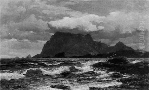 Auf Den Lofoten Oil Painting by Karl Paul Themistocles von Eckenbrecher